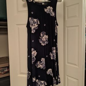 Navy shift floral dress